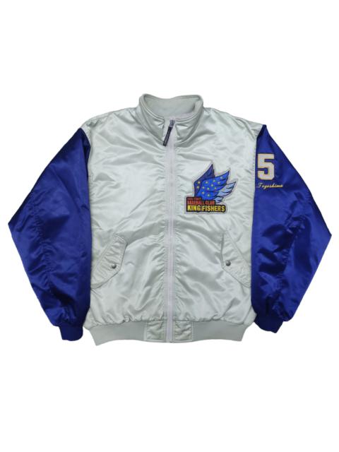 Other Designers Vintage Descente Baseball Club Sherpa Lined Bomber Jacket