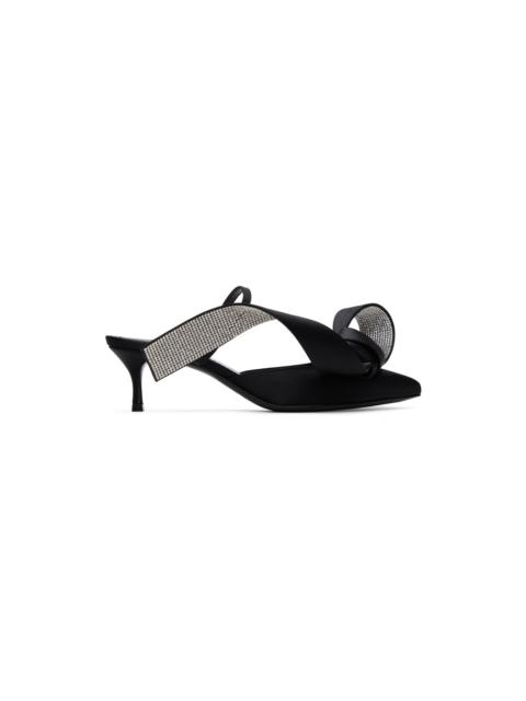 AREA Black Sergio Rossi Edition Marquise Heeled Sandals