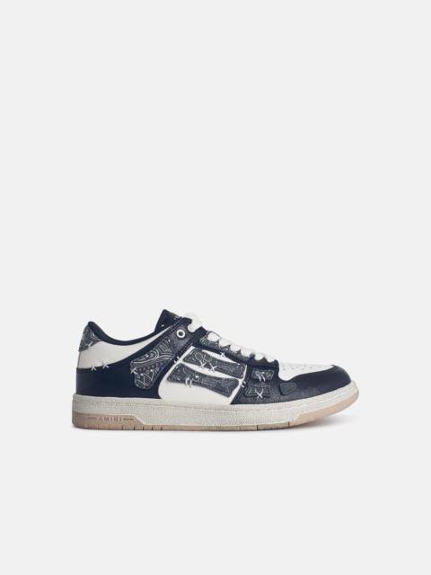 AMIRI 'BANDANA' BLACK LEATHER BLEND SNEAKERS