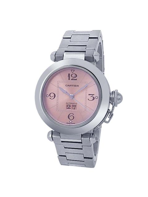 Pre-owned Cartier Pasha C Big Date Automatic Pink Dial Ladies Watch W31058M7