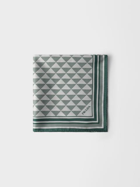 Prada Printed silk scarf 90x90