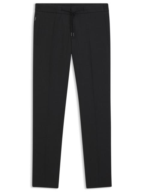 BOSS SLIM-FIT TROUSERS IN VIRGIN WOOL AND SILK