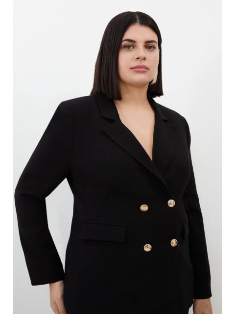 KAREN MILLEN Plus Size Compact Essential Tailored Double Breasted Blazer