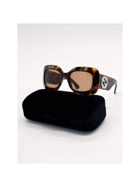 GUCCI NEW GUCCI SUNGLASSES GG1695S 002 HAVANA SQUARE WOMEN GUCCI