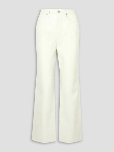 Other Designers The Multi Stitch leather-blend straight-leg pants