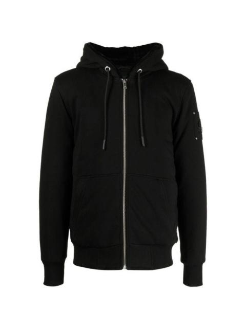 Black hooded sweatshirt