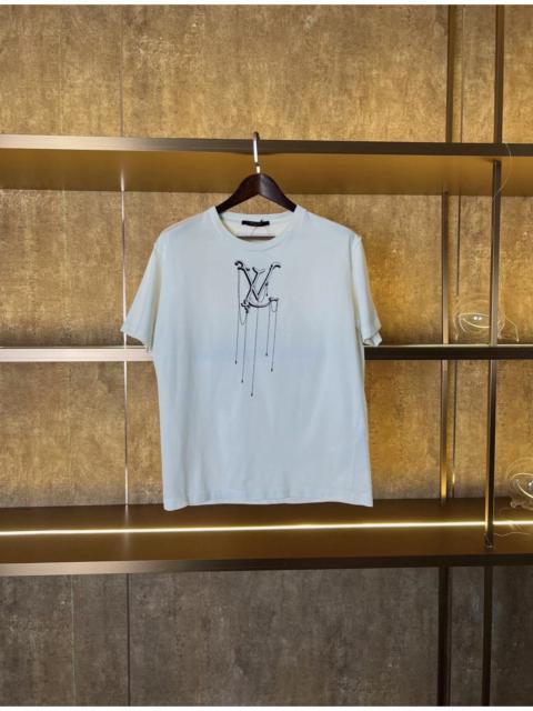 Louis Vuitton Louis Vuitton LV Pendant Embroidery T-shirt in white