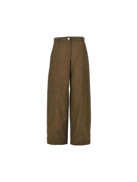 PINKO Pinko Nubuck-effect Fabric Pants Brown Women