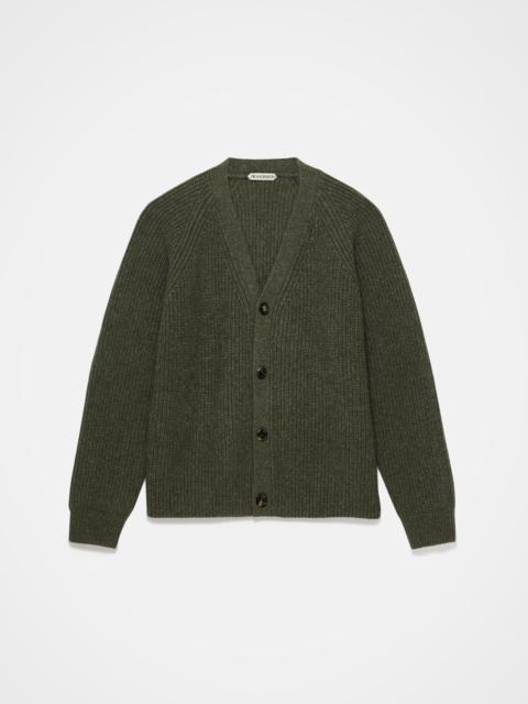 JW Anderson V-NECK CARDIGAN IN HUNTER GREEN
