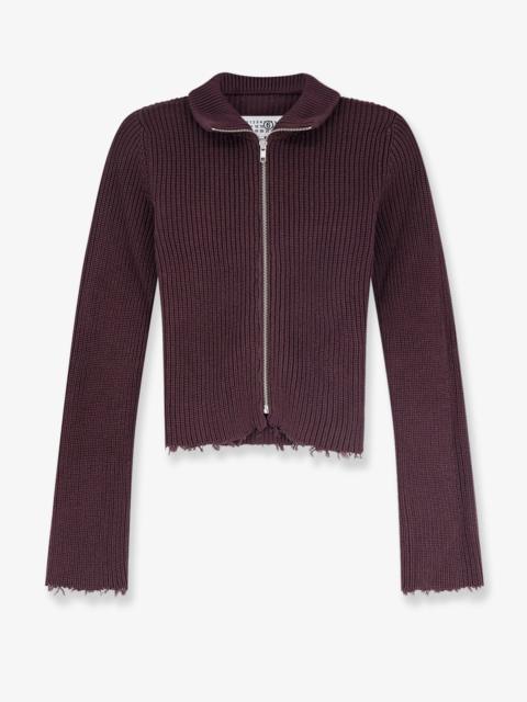 MM6 Maison Margiela Mm6 Maison Margiela Ribbed Cotton Cardigan