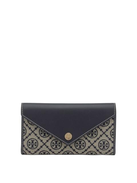 TORY BURCH Tory Burch Blue Cotton Wallet