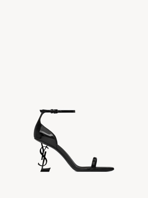 SAINT LAURENT OPYUM SANDALS IN PATENT LEATHER