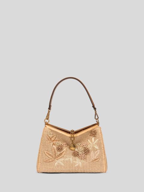 Etro MEDIUM WOVEN RAFFIA VELA BAG