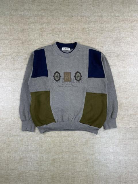 Other Designers Designer × Japanese Brand × Vintage - VINTAGE ZEALZIP JAPAN Designer Embroidered Logo Sweatshirt