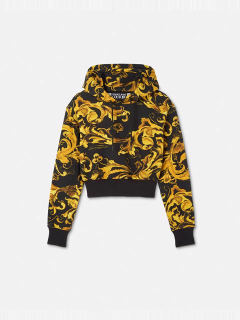 VERSACE JEANS COUTURE Porcelain Barocco Crop Hoodie