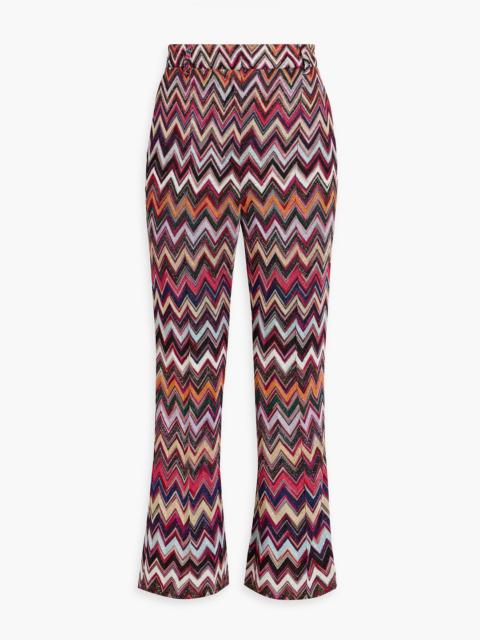 Missoni Metallic crochet-knit flared pants