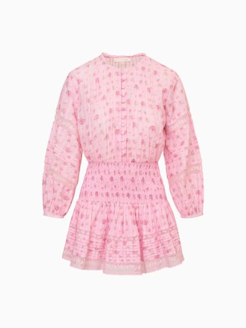 LoveShackFancy Janis Floral Cotton Voile Mini Dress