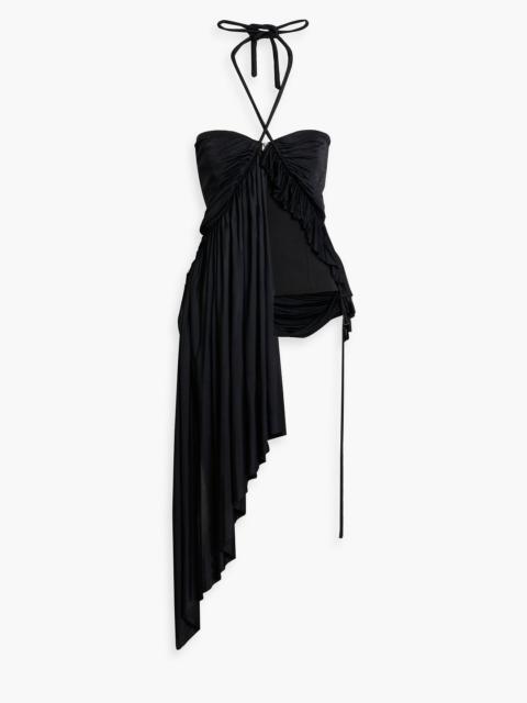 Proenza Schouler Layered stretch-jersey and crepe halterneck top