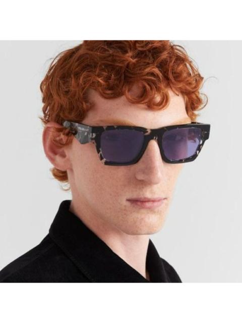 Prada NEW Prada PRA06S 15O50B Tortoise Black Violet Mirror Square Unisex Sunglasses