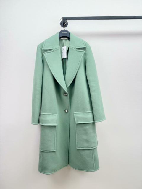 CELINE Celine Mint Green Wool Blend Coat