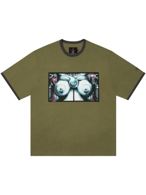 PALACE PALACE VIVIENNE WESTWOOD RINGER T-SHIRT OLIVE | REVERSIBLE