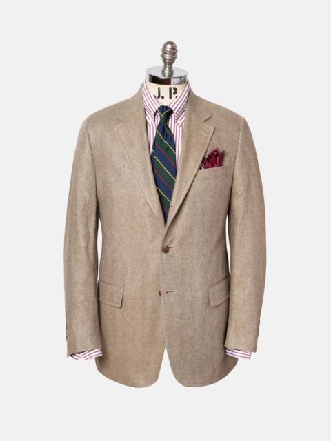 J. PRESS MADE-IN-CANADA TAN HERRINGBONE SILK SPORT COAT