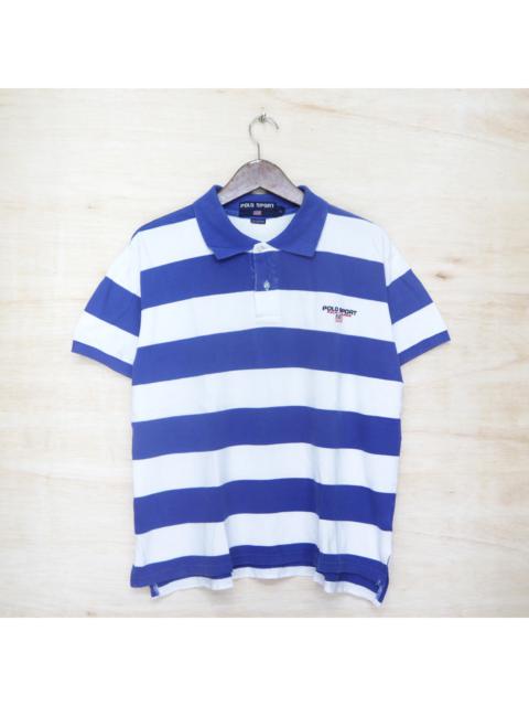 Other Designers Vintage 90s POLO SPORT By Ralph Lauren Mini Logo Embroidered Two Tone Polo Shirt