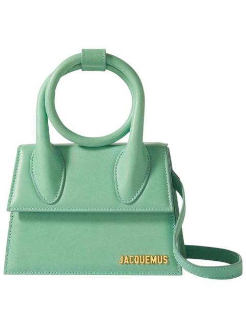 JACQUEMUS Le Chiquito Noeud Green Leather Shoulder Bag
