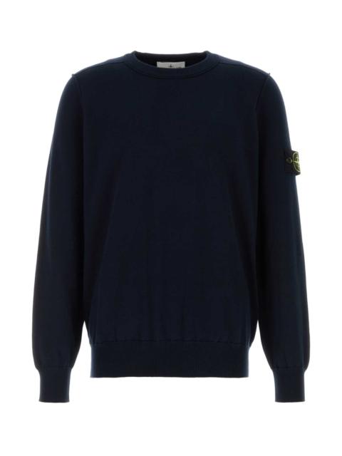 Stone Island Stone Island Men Midnight Blue Cotton Sweater