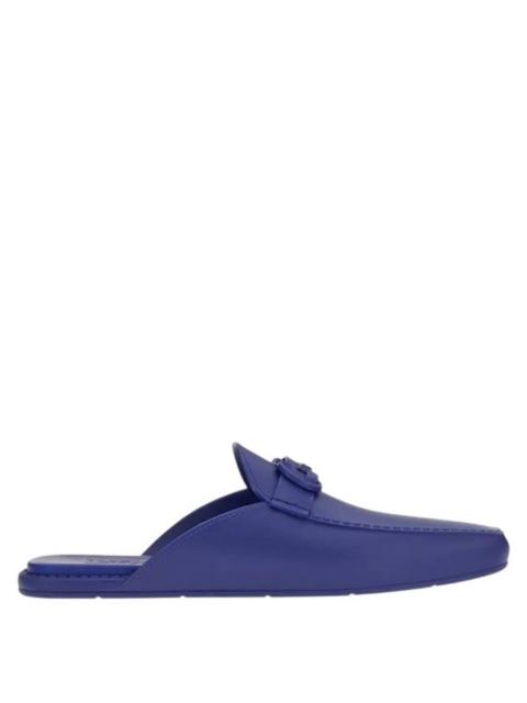FERRAGAMO Ferragamo Men's Blue Gancini Jelly Mule Sandals