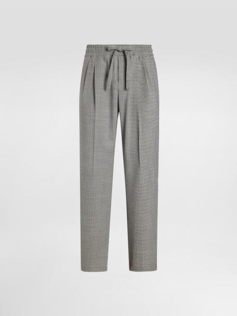 Dolce & Gabbana Wool houndstooth joggers