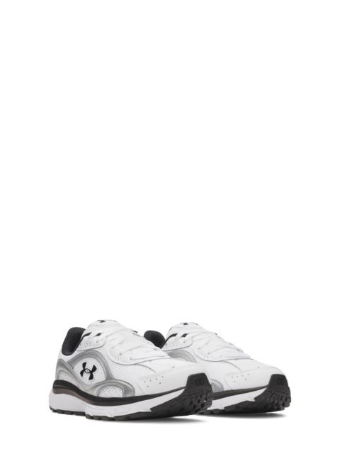 Under Armour Under Armour UA Tech Runner Sneaker in White /Metallic Silver at Nordstrom