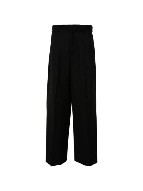 pleated wide-leg trousers