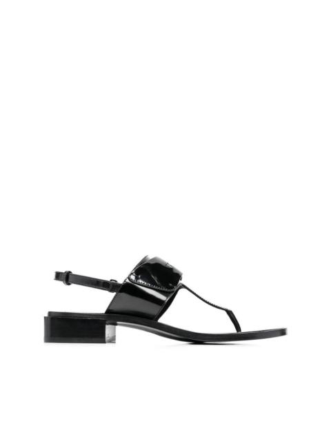 FERRAGAMO Ferragamo Logo-Plaque Detail Thong Sandals