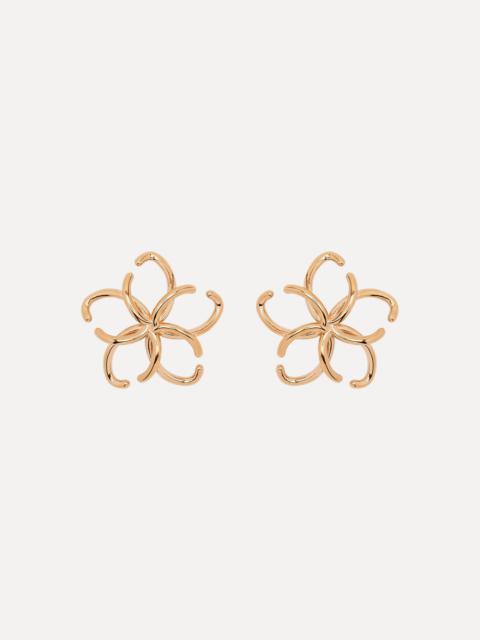 Oscar de la Renta LARGE O FLOWER EARRINGS