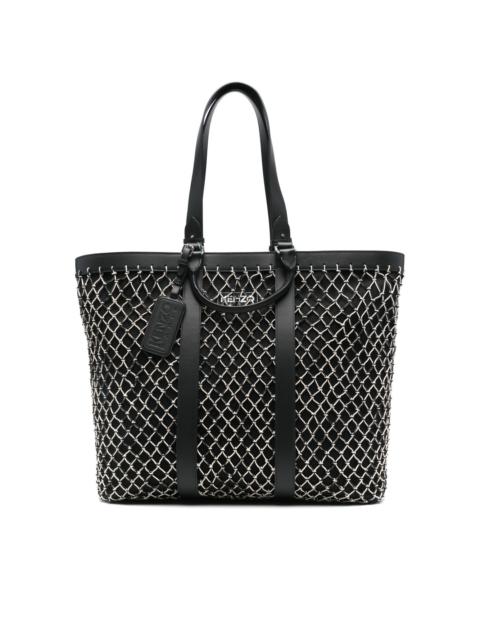 KENZO net-overlay tote bag