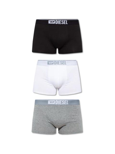 Umbx-damien Three-pack Logo-embroidered Boxers Set