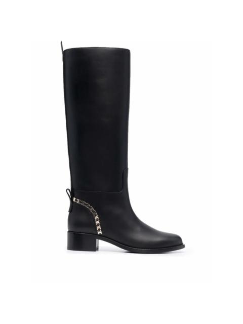 FERRAGAMO Ferragamo Vara Chain Knee-High Boots