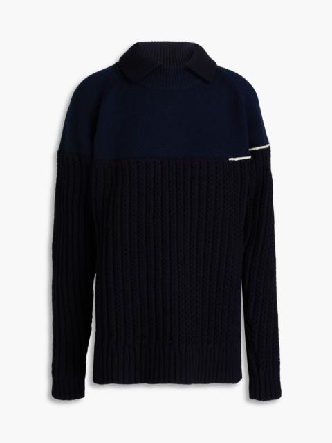 Victoria Beckham Ribbed wool polo sweater