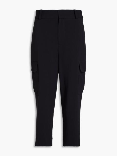 FRAME Cropped crepe cargo pants