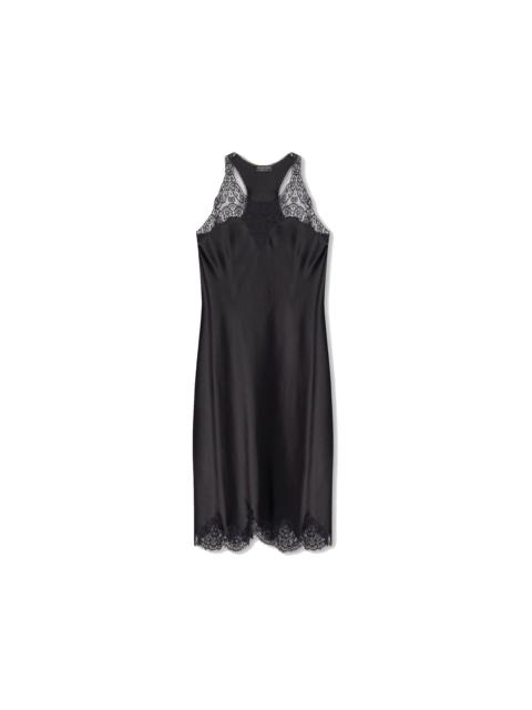 Balenciaga Satin Strappy Midi Dress Women