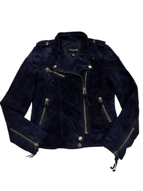 Other Designers If Six Was Nine × Japanese Brand × Le Grande Bleu (L.G.B.) - MANGO DOUBLE COLLAR IFSIXWASNINE SUEDE ZIPPER BIKER JACKET