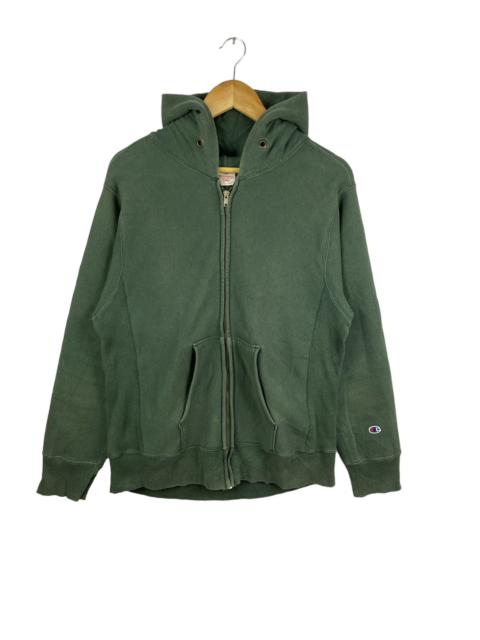 Other Designers Vintage - Vintage Champion Reverse Weave Full Zipper Hoodie Green