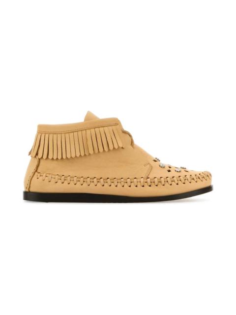 Isabel Marant Beige Leather Felsa Lace-up Shoes | italist