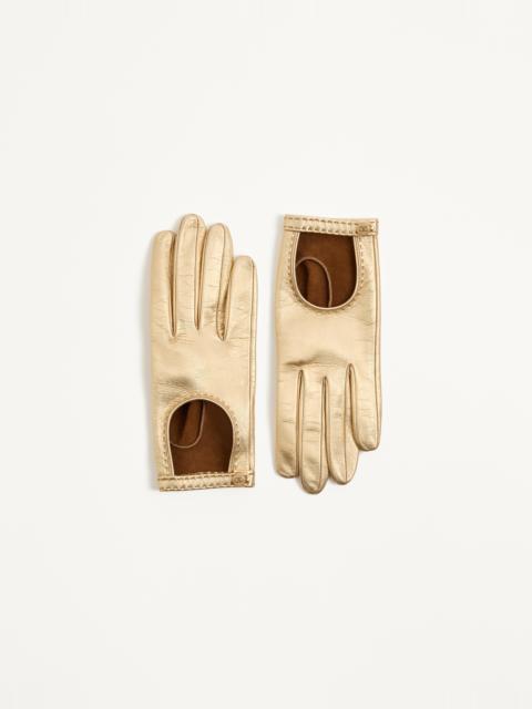 Valentino VLOGO SIGNATURE LAMINATED NAPPA GLOVES