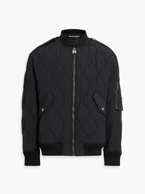 Palm Angels Quilted shell bomber jacket