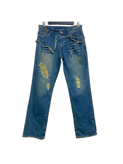 Other Designers If Six Was Nine - Japanese Brand Gumu Denim Mud Studded Ring Jeans
