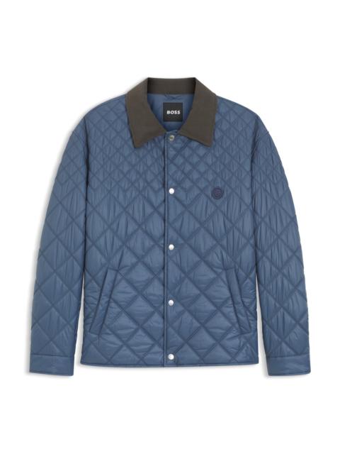 BOSS WATER-REPELLENT JACKET WITH MIXED QUILTING