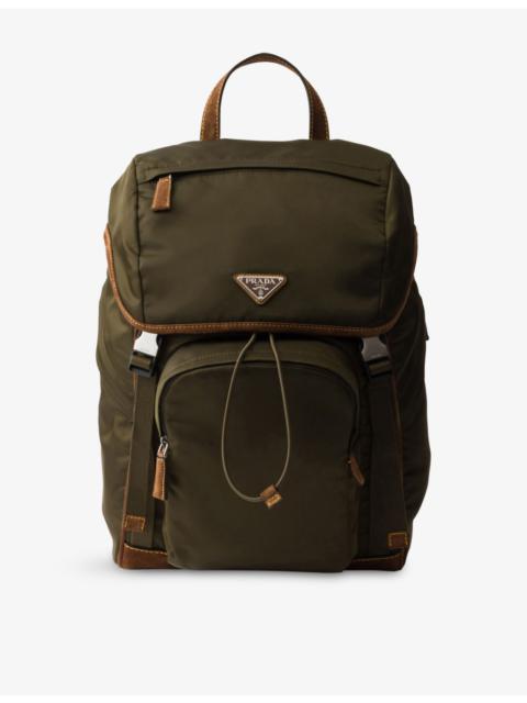 Prada Re-Nylon Shell and Suede Backpack