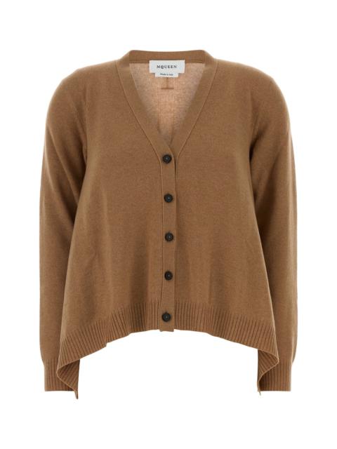 Alexander McQueen Biscuit cashmere blend oversize cardigan